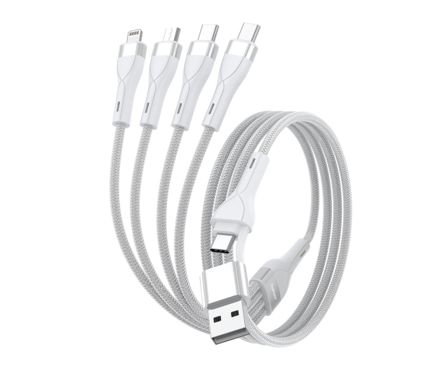 4smarts Kabel USB-C/USB-A 4w1 1.2m biały - 1512656 - zdjęcie 2